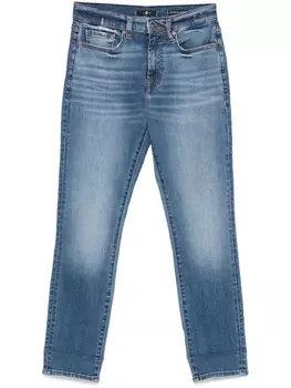 7 For All Mankind джинсы с нашивкой-логотипом, синий