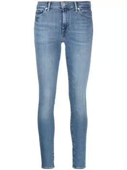 7 For All Mankind джинсы скинни средней посадки, синий