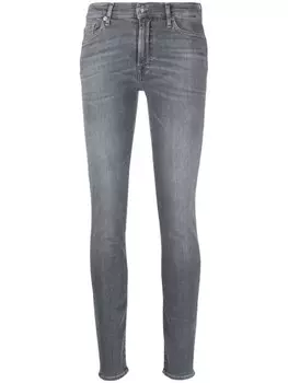 7 For All Mankind джинсы скинни средней посадки, серый
