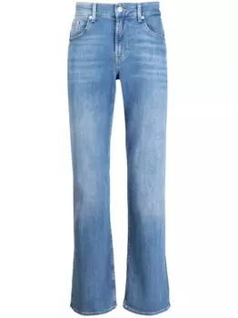 7 For All Mankind джинсы средней посадки с эффектом потертости, синий