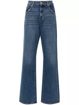 7 For All Mankind джинсы Tess с высокой посадкой и прямыми штанинами, синий