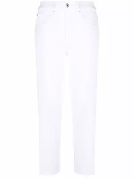 7 For All Mankind прямые джинсы Malia с завышенной талией, белый