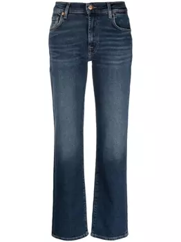 7 For All Mankind прямые джинсы средней посадки, синий
