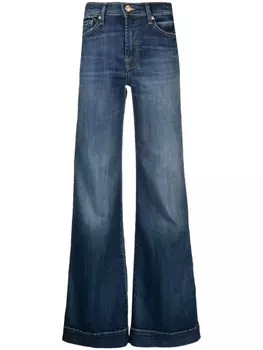 7 For All Mankind прямые джинсы средней посадки, синий