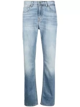 7 For All Mankind прямые джинсы средней посадки, синий