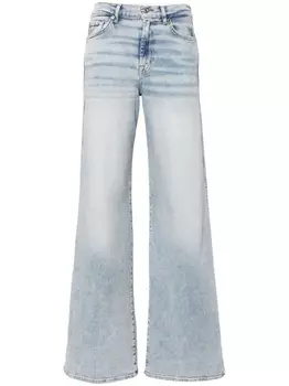 7 For All Mankind расклешенные джинсы Lotta средней посадки, синий