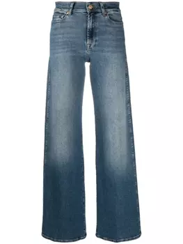 7 For All Mankind широкие джинсы Lotta с завышенной талией, синий