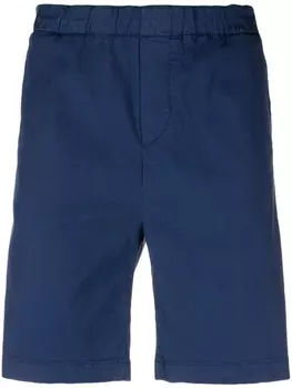 7 For All Mankind шорты-бермуды с нашивкой-логотипом, синий