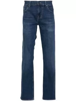 7 For All Mankind стандартные джинсы прямого покроя со средней посадкой, синий