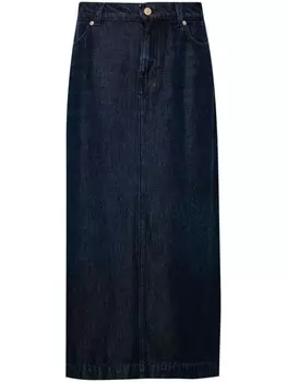 7 For All Mankind юбка миди Stormy, синий