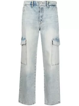 7 For All Mankind укороченные джинсы Cargo Logan с завышенной талией, синий