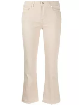 7 For All Mankind укороченные джинсы кроя слим, нейтральный цвет