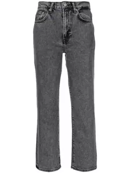 7 For All Mankind укороченные джинсы средней посадки, серый