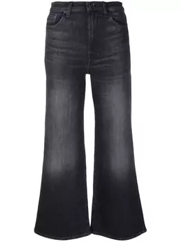 7 For All Mankind укороченные расклешенные джинсы Jo, черный