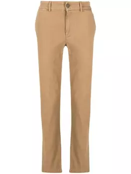 7 For All Mankind узкие брюки чинос, коричневый
