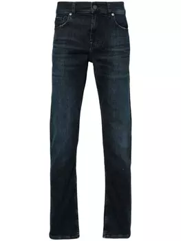 7 For All Mankind узкие джинсы средней посадки, синий