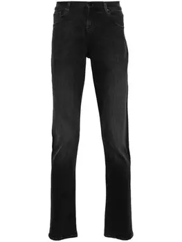 7 For All Mankind узкие джинсы средней посадки slim-fit, черный