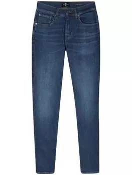7 For All Mankind узкие зауженные джинсы, синий