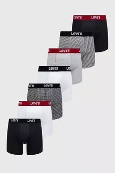 7 пачек боксеров Levi's, черный