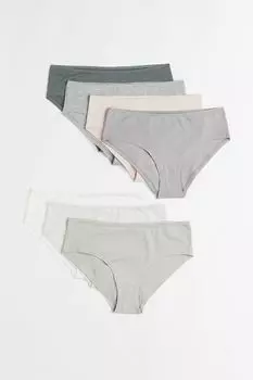 7 пар хипстерских трусов H&amp;M, темно-зеленый/светло-серый