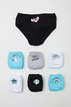 7 пар хлопковых трусов H&amp;M