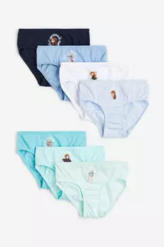 7 пар хлопковых трусов H&M, синий