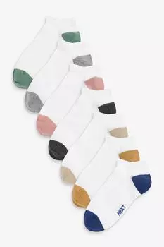 7 пар носков с высоким содержанием хлопка Next, белый