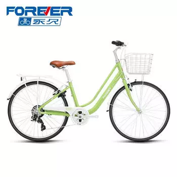 7-скоростной пригородный велосипед с 26-дюймовой рамой из алюминиевого сплава, удобный для транспортировки на работу, доступны 3 цвета/BH FOREVER