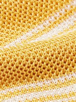 7 см полосатый трикотажный шелковый галстук MR P., желтый