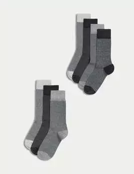 7 упаковок прохладных и свежих носков Marks & Spencer, цвет Medium grey mix
