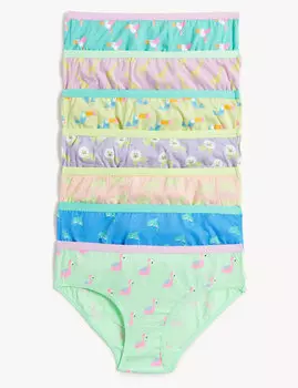 7 упаковок трусиков с животными из чистого хлопка (2–14 лет) Marks & Spencer