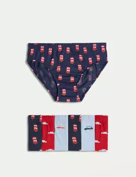 7 упаковок трусов для транспортировки из чистого хлопка Marks & Spencer, синий