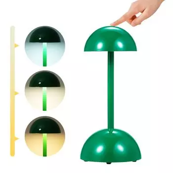 7MAGIC Настольная лампа с беспроводной перезарядкой, лампа в цветочном горшке Настольная лампа с регулируемой яркостью и сенсорным управлением, 3 режима яркости, декоративная лампа-гриб для кровати, стола, стола, офиса, зеленая, зеленый
