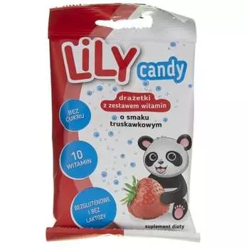 7Pharma, Lily Candy, Драже с набором витаминов, со вкусом клубники, 40 г