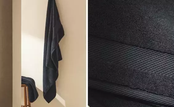 (800 гxм) очень мягкое банное полотенце Zara Home, средне-синий