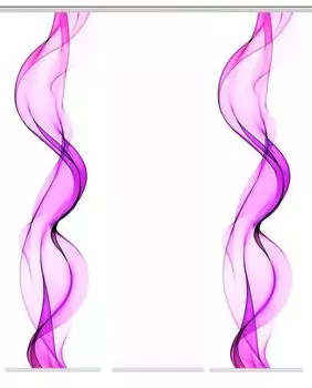 80265 Раздвижная штора ALBERTA, имитация шелка с цифровым принтом, 245x60 см, комплект HOME WOHNIDEE, розовый