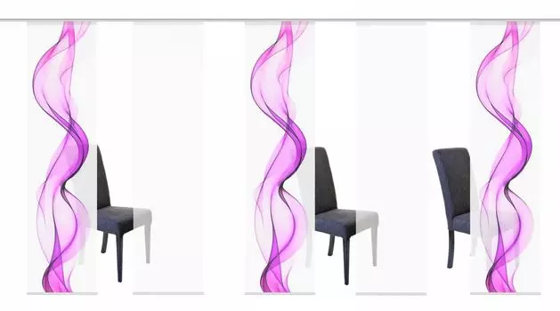 80265 Раздвижная штора ALBERTA, имитация шелка с цифровым принтом, 245x60 см, комплект Sonstige, розовый