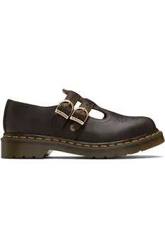 8065 кожаные лоферы в стиле мэри джейн Dr. Martens, коричневый