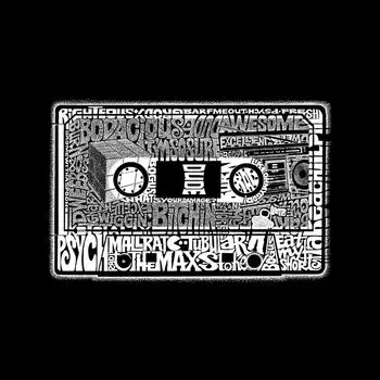 80-е — мужская футболка премиум-класса Word Art LA Pop Art, черный