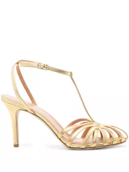 80-миллиметровые кожаные сандалии The Seller, золотой