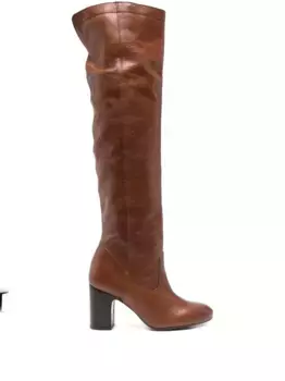 80-миллиметровые кожаные сапоги до колена Chie Mihara, коричневый