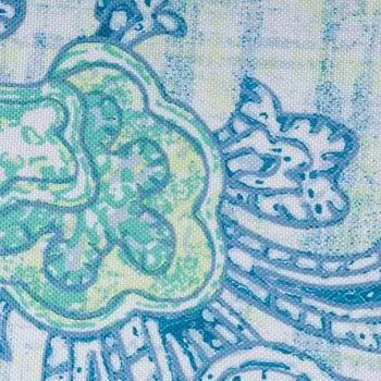 84-дюймовая уличная скатерть с синим акварельным принтом пейсли