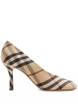 85 мм Check Baby туфли Burberry, нейтральный цвет