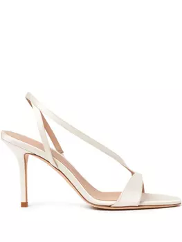 85 мм сандалии с открытой пяткой Scarosso, белый