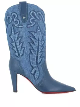 85мм ботинки Santiabooty Christian Louboutin, синий