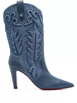 85мм ботинки Santiabooty Christian Louboutin, синий