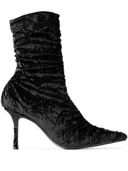 85мм кожаные сапоги Jimmy Choo, черный