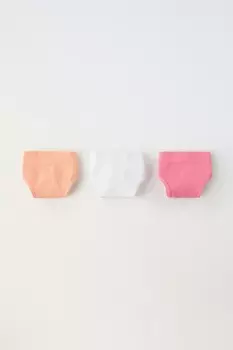 8-14 лет/упаковка из трех бесшовных трусов ZARA, цвет tangerine