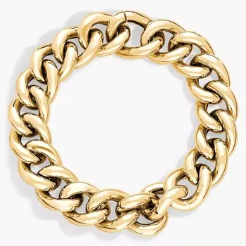 8-дюймовый браслет с крупными звеньями панциря из итальянского желтого золота 14 карат (14,8 мм) Blue Nile