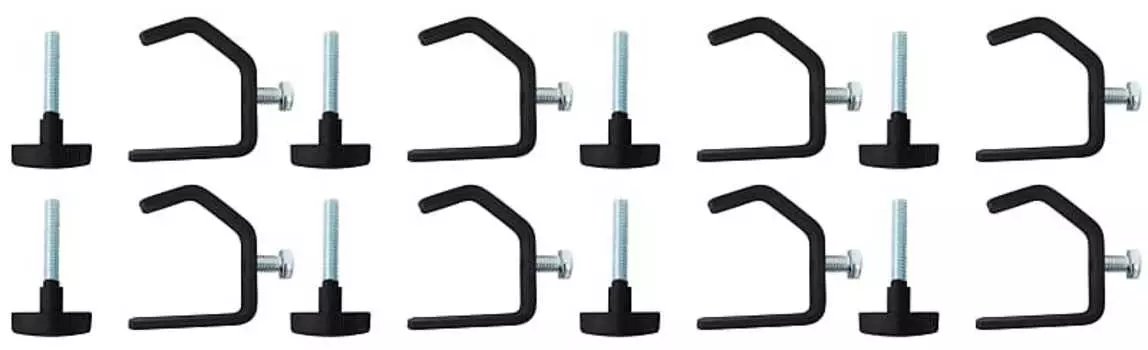 (8) Rockville LC70 C-образные зажимы для тяжелых условий эксплуатации, легкий вес до 70 фунтов, регулируемая ручка (8) LC70